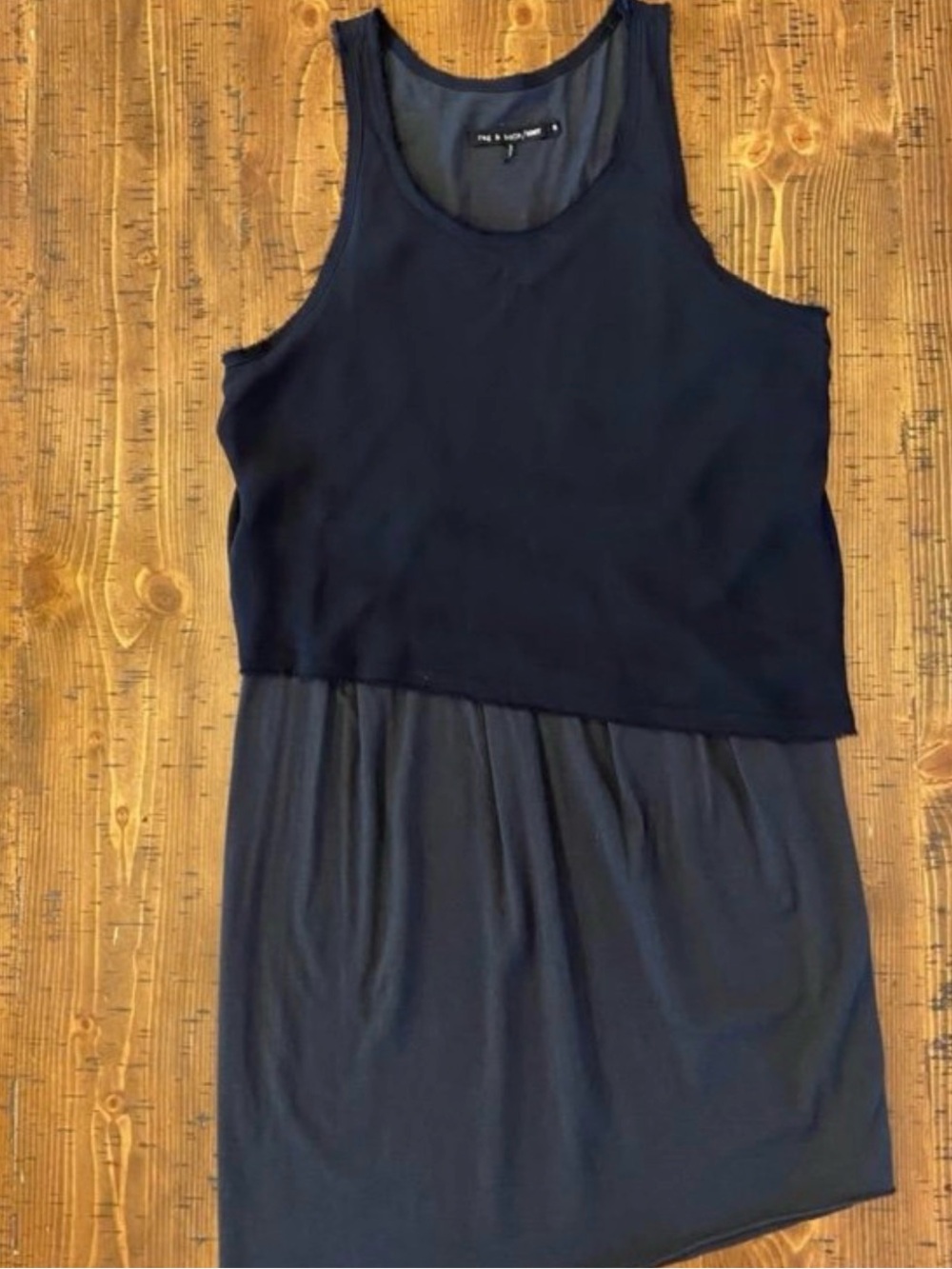 Rag & Bone dress black sleeveless asymmetrical size S EUC
